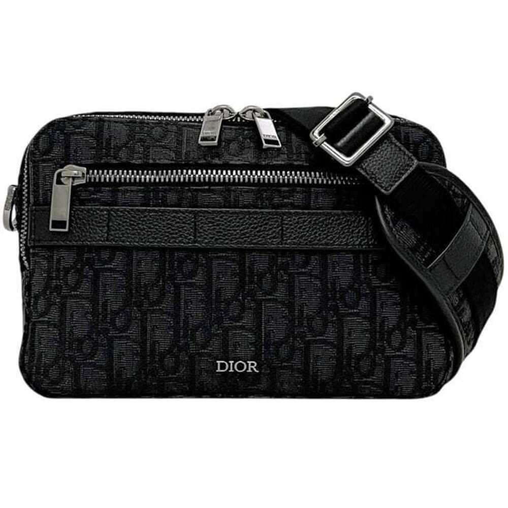 Christian Dior Safari Messenger Shoulder Bag Black Oblique Crossbody Canvas